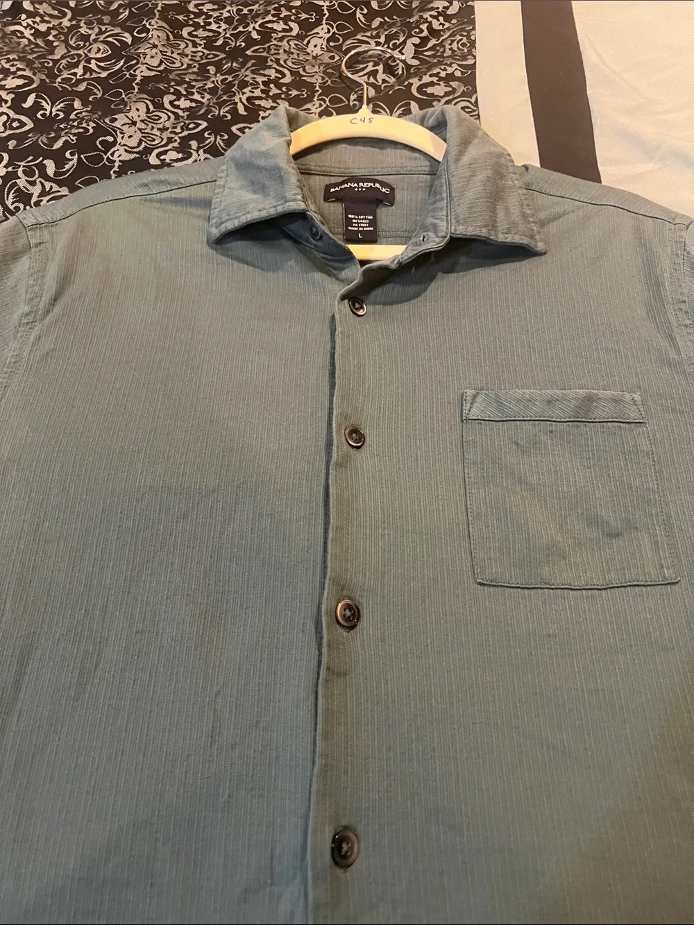 Banana Republic Teal Green Casual Button-Up Shirt